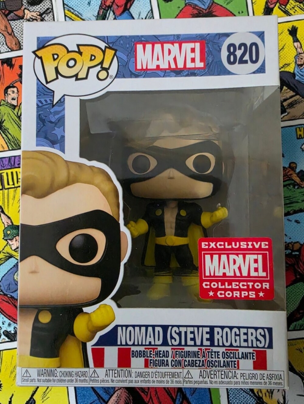 Funko Pop! Marvel Nomad (Steve Rogers) #820 Marvel Collector Corps Exclusive NIB